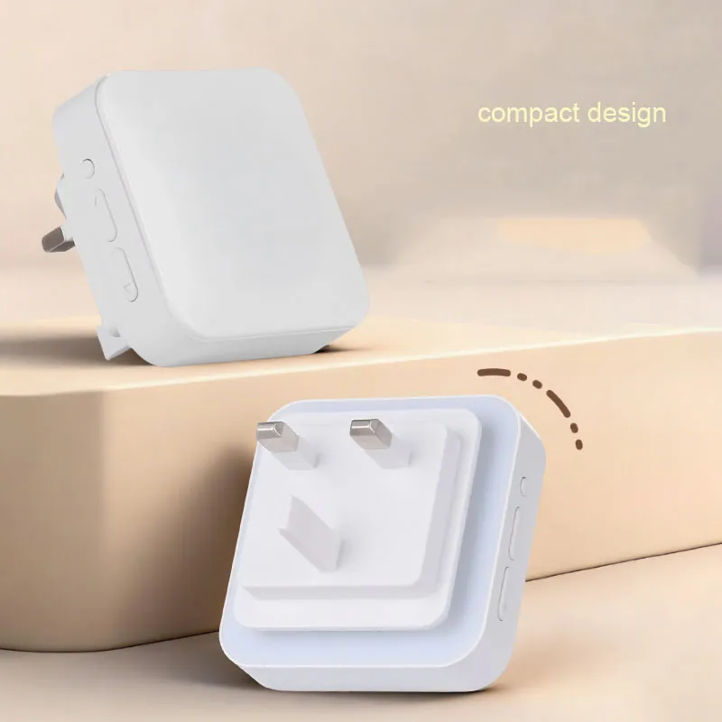 UK-Plug 16 Bulbs Square Sensor Night Light Plug